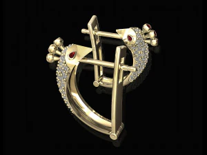 сережки павичі 3D Принт Модель