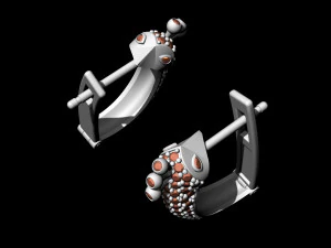peacock earrings 3D Print Model