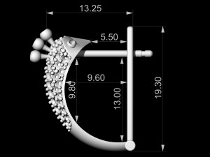 peacock earrings 3D Принт Модель