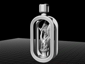 dragon statue pendant 3D Print Model