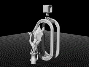 dragon statue pendant 3D Print Model