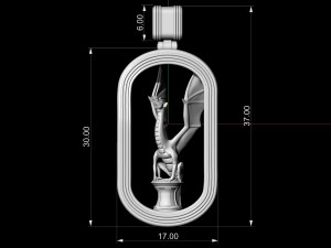dragon statue pendant 3D Print Model