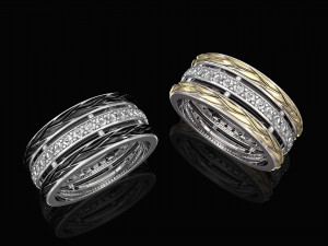 interlaced engagment ring 3Dプリントモデル