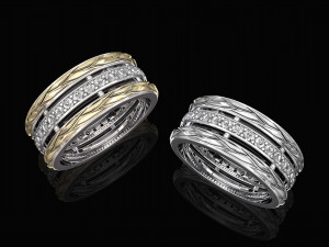 interlaced engagment ring 3D-printmodel