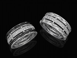 interlaced engagment ring 3Dプリントモデル