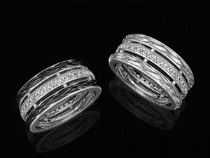 interlaced engagment ring 3D Print Model