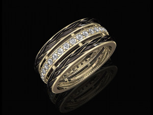 interlaced engagment ring 3Dプリントモデル