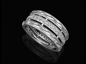interlaced engagment ring 3Dプリントモデル