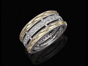 interlaced engagment ring 3Dプリントモデル