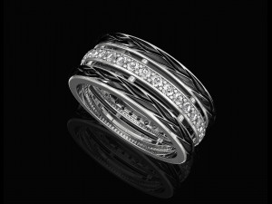 interlaced engagment ring 3Dプリントモデル