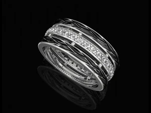 interlaced engagment ring 3D Print Model