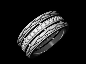 interlaced engagment ring 3D Print Model