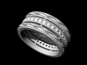 interlaced engagment ring 3D Print Model