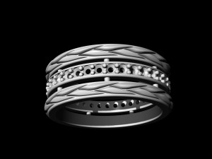 interlaced engagment ring 3Dプリントモデル