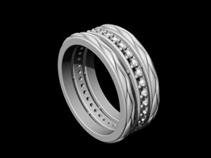 interlaced engagment ring 3Dプリントモデル