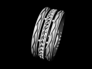 interlaced engagment ring 3Dプリントモデル