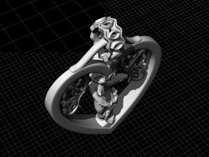 happy valentine with cupid pendant 3D-printmodel