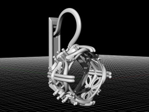 cushion gem earrings 3D Print Model