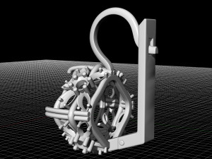 cushion gem earrings 3D Print Model