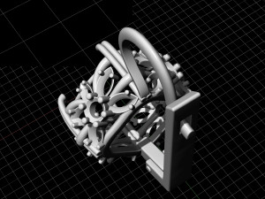 cushion gem earrings 3D Print Model