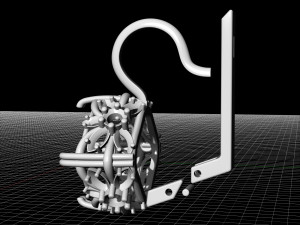 cushion gem earrings 3D Print Model