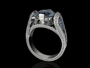 sides of pear gems ring 3D Print Model