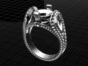 sides of pear gems ring 3D Print Model