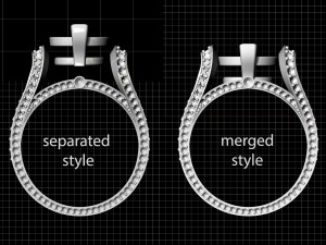 sides of pear gems ring 3D Print Model