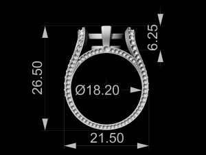 sides of pear gems ring 3D Print Model