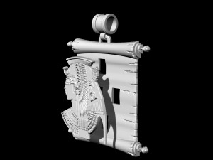 cleopatra with parchment-pendant 3D प्रिंट मॉडल