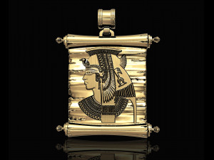 cleopatra with parchment-pendant 3Dプリントモデル