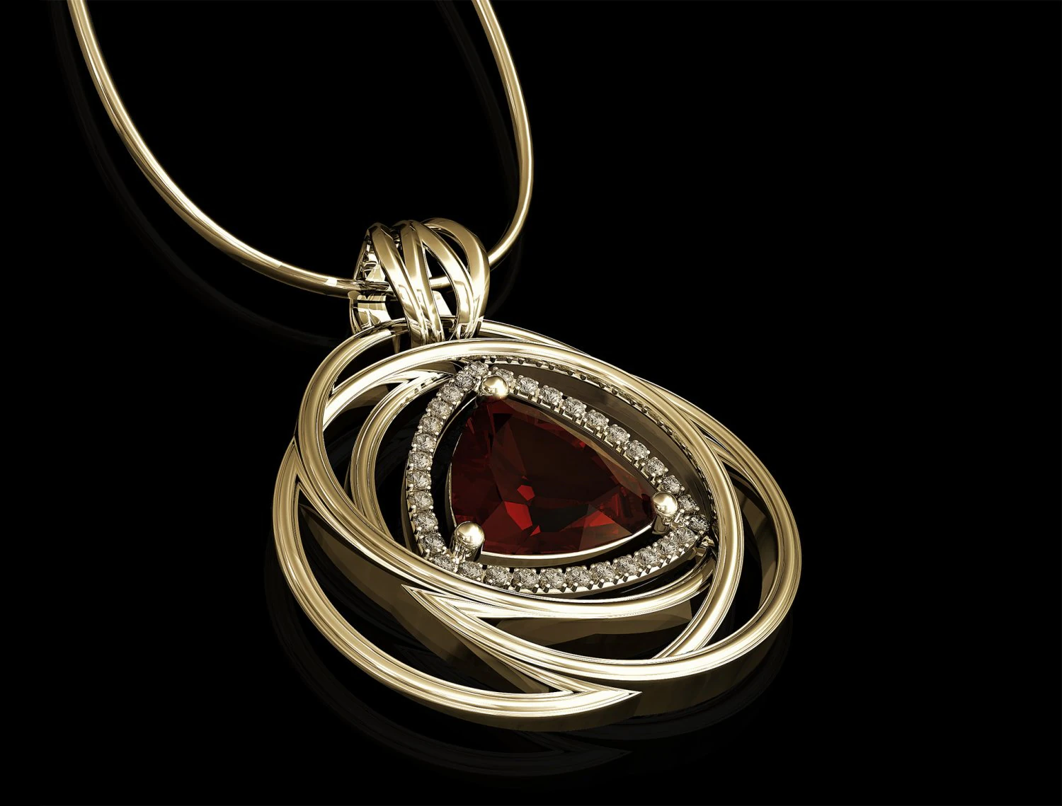 entangled celtic pendant 3D Print Model .c4d .max .obj .3ds .fbx .stl .blend 