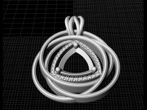 entangled celtic pendant Modello di stampa 3D