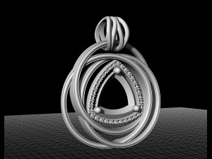 entangled celtic pendant Modello di stampa 3D