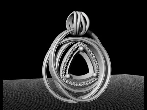 entangled celtic pendant 3D Print Model