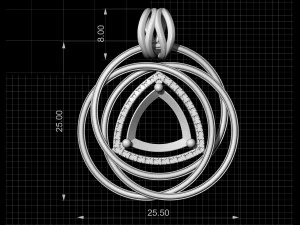 entangled celtic pendant 3D Print Model