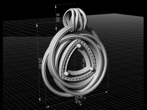 entangled celtic pendant Modello di stampa 3D