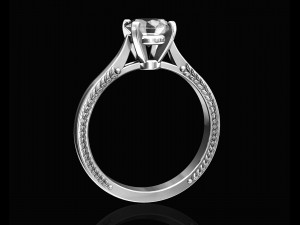 solitaire ring with filigree Modelo de impresión 3D