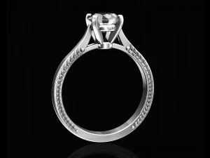 solitaire ring with filigree 3D Print Model