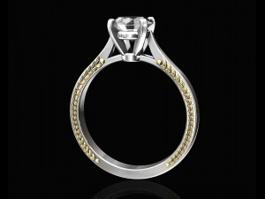 solitaire ring with filigree Modelo de impresión 3D