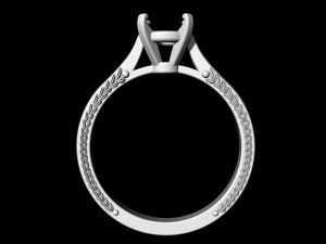 solitaire ring with filigree 3D Print Model