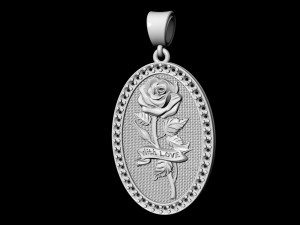 rose with love-pendant 3Dプリントモデル