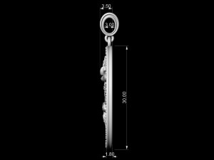 rose with love-pendant 3Dプリントモデル