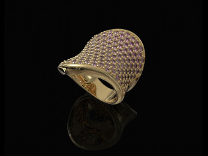 wave ring 3Dプリントモデル