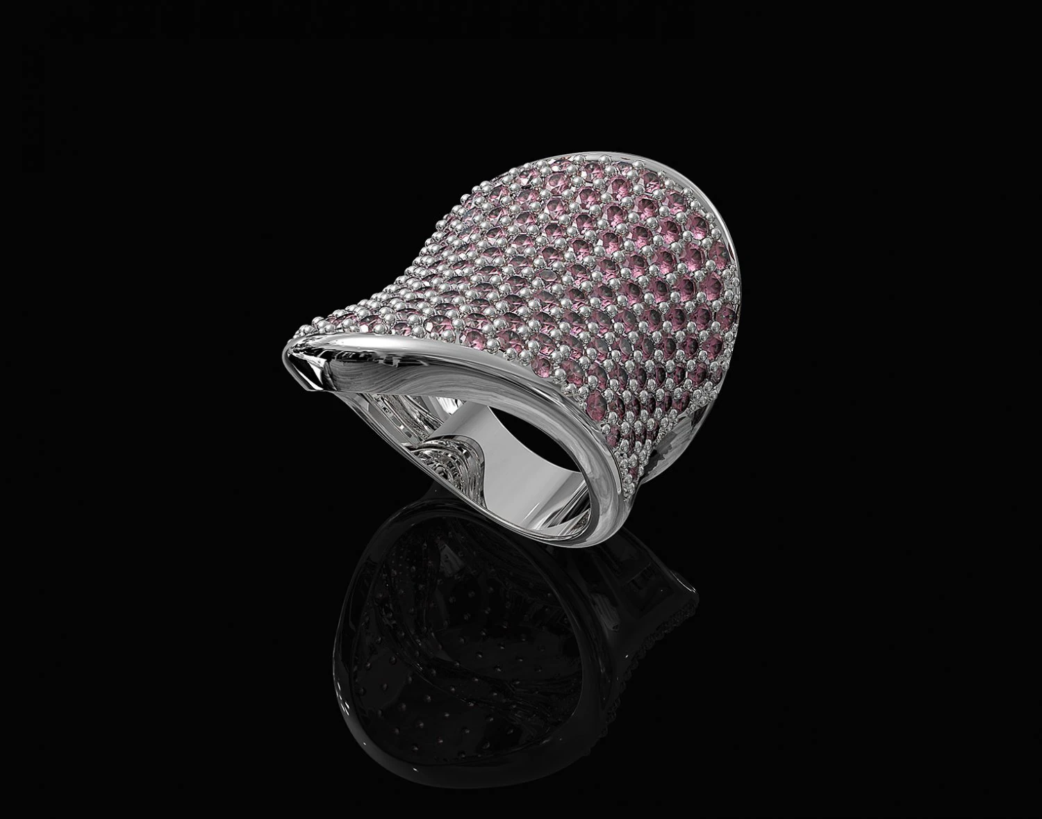 wave ring 3D Print Model .c4d .max .obj .3ds .fbx .stl .blend 
