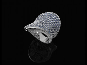 wave ring 3Dプリントモデル