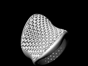 wave ring 3Dプリントモデル