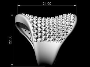 wave ring 3Dプリントモデル
