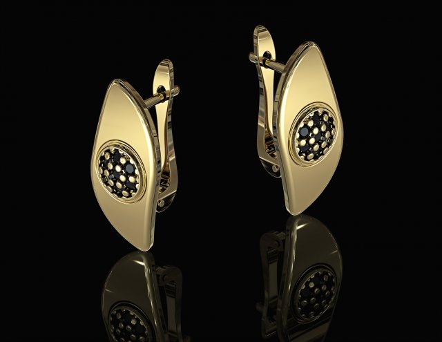 micro inspiring earrings 3D Print Model .c4d .max .obj .3ds .fbx .stl .blend