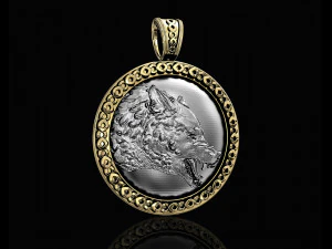 кулон вовк 3D Принт Модель